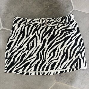Zebra Print Mini Skirt